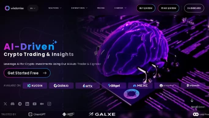 Wisdomise — платная нейросеть   для работы с финансами. Бесплатная версия с ограниченным функционалом, есть платные тарифы.