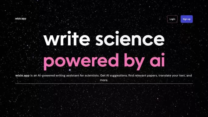 Wisio — бесплатная нейросеть   для помощи в образовании,  для научно-исследовательской деятельности. Бесплатная версия с ограниченным функционалом, есть платные тарифы.