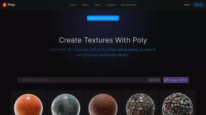 Poly AI — бесплатная нейросеть   для 3D и анимации. Бесплатная версия с ограниченным функционалом, есть платные тарифы.