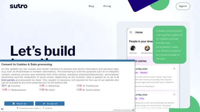 Sutro — бесплатная нейросеть   для маркетинга. 