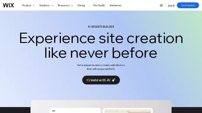 AI Website Builder Wix — платная нейросеть   для no Code/Low Code разработки,  для дизайна. Бесплатная версия с ограниченным функционалом, есть платные тарифы.