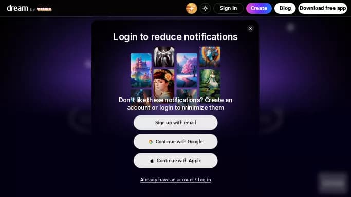 Dream by WOMBO — бесплатная нейросеть   для создания изображений,  для дизайна. Бесплатная версия с ограниченным функционалом, есть платные тарифы.
