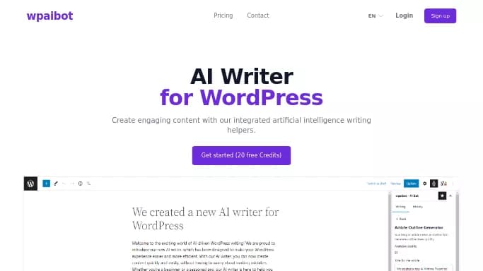 Wpaibot — платная нейросеть   для написания текста. Бесплатная версия с ограниченным функционалом, есть платные тарифы.