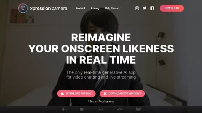 Xpression Camera — бесплатная нейросеть   для создания видео. Бесплатная версия с ограниченным функционалом, есть платные тарифы.