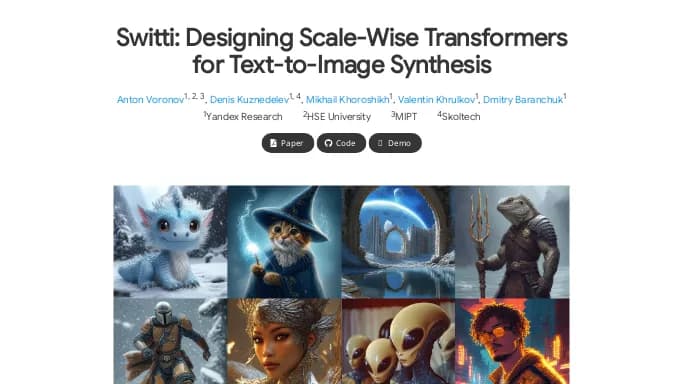 Switti — бесплатная нейросеть   Open Source,  для создания изображений. 