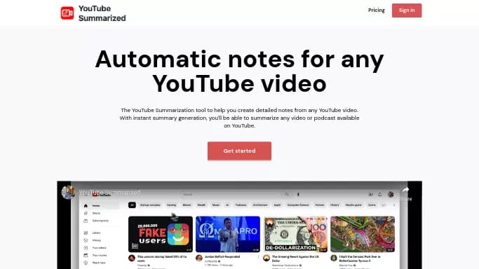 YouTube Summarized — бесплатная нейросеть  , расширения ChatGPT,  для повышения продуктивности,  для суммаризации текста,  для помощи в образовании. 