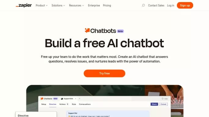 AI Chatbot by Zapier — платная нейросеть   — чат-бот,  для маркетинга. 