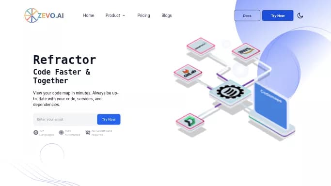 Zevo.ai — бесплатная нейросеть   для разработки программного обеспечения. Бесплатная версия с ограниченным функционалом, есть платные тарифы.