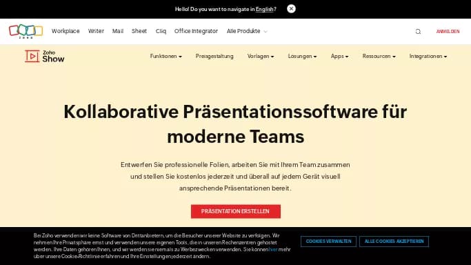 Zoho Show — платная нейросеть   для создания презентаций,  для маркетинга,  для помощи в образовании. 