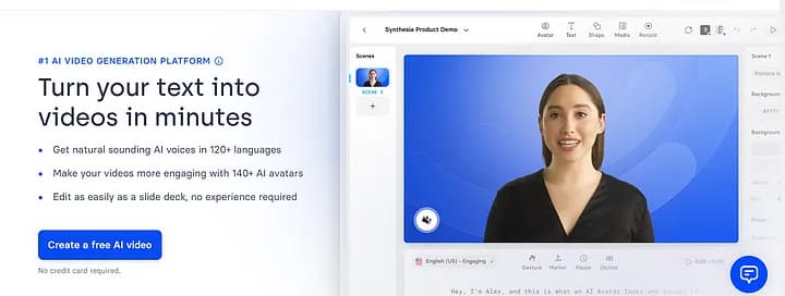 Synthesia AI - нейросеть для создания видео