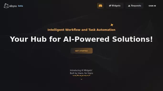 Abyss — бесплатная нейросеть для помощи в автоматизации. Бесплатная версия с ограниченным функционалом, есть платные тарифы.