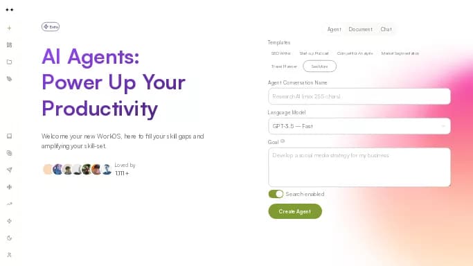 AiAgent.app — бесплатная нейросеть , автономные ИИ (AGI). Бесплатная версия с ограниченным функционалом, есть платные тарифы.
