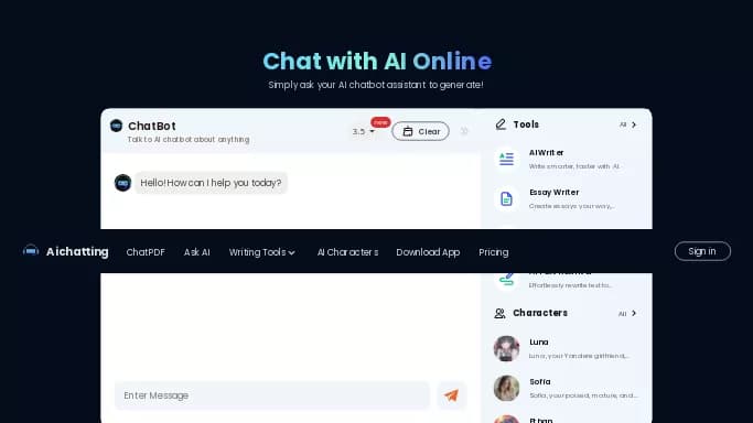 AIChatting — бесплатная нейросеть для повышения продуктивности, для помощи в автоматизации.