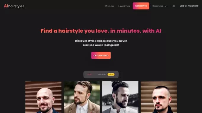 AI HairStyles — платная нейросеть для развлечений, для стиля и моды, для повышения продуктивности. Бесплатная версия с ограниченным функционалом, есть платные тарифы.