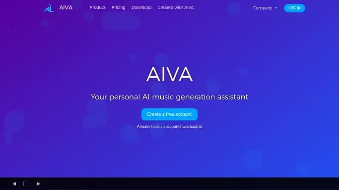 AIVA — бесплатная нейросеть для создания музыки. Бесплатная версия с ограниченным функционалом, есть платные тарифы.