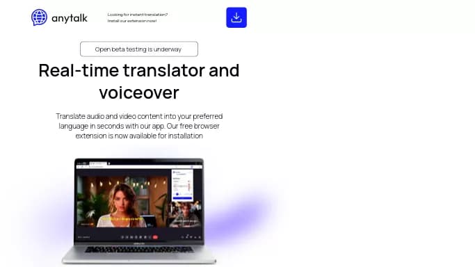 Anytalk.ai — бесплатная нейросеть для перевода, для редактирования видео. Бесплатная версия с ограниченным функционалом, есть платные тарифы.