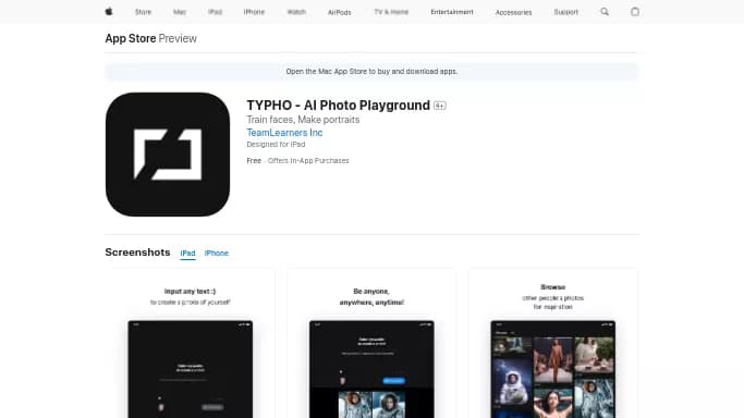 Typho — бесплатная нейросеть для создания аватаров и цифровых 3D персонажей, для создания изображений.