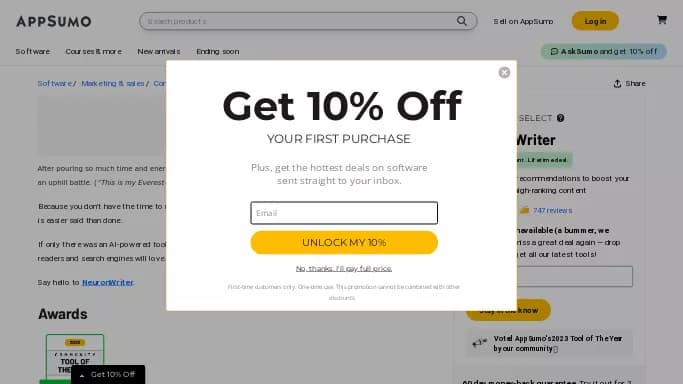 NeuronWriter — платная нейросеть для копирайтинга, для маркетинга.