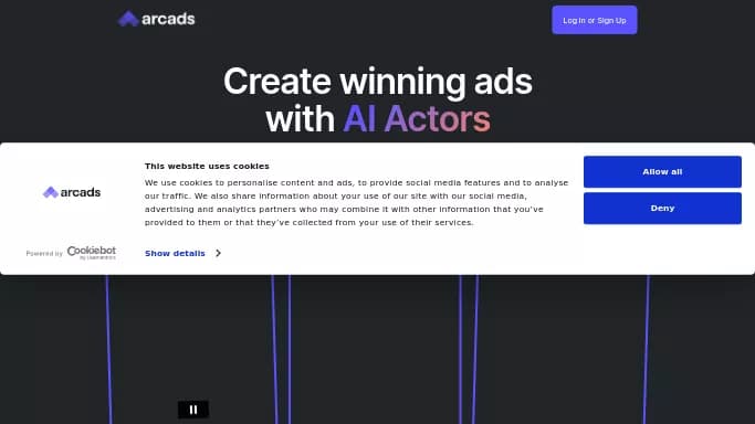 Arcads — платная нейросеть для создания видео.