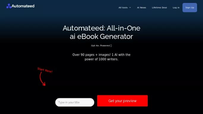 Automateed — бесплатная нейросеть для написания текста, для маркетинга. Бесплатная версия с ограниченным функционалом, есть платные тарифы.
