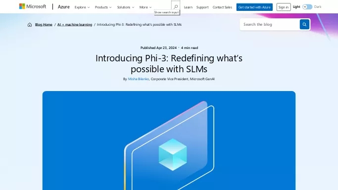 Phi-3-mini by Microsoft — бесплатная нейросеть , модели LLM.