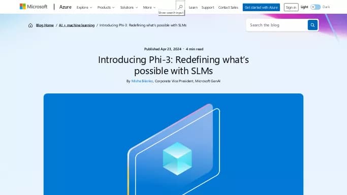 Phi-3-mini by Microsoft — бесплатная нейросеть , модели LLM.