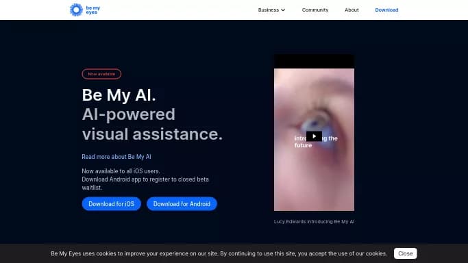 Be My Eyes — платная нейросеть и ассистивные технологии, в медицине. Бесплатная версия с ограниченным функционалом, есть платные тарифы.