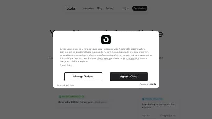 Blobr — бесплатная нейросеть для маркетинга. Бесплатная версия с ограниченным функционалом, есть платные тарифы.