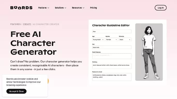AI Character Generator — платная нейросеть для дизайна, для редактирования изображений, для создания изображений. Бесплатная версия с ограниченным функционалом, есть платные тарифы.