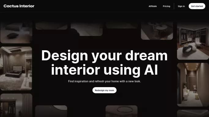 Cactus Interior — платная нейросеть в сфере недвижимости и архитектуры. Бесплатная версия с ограниченным функционалом, есть платные тарифы.