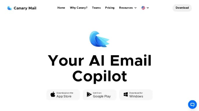 Canary Mail — бесплатная нейросеть для работы с электронной почтой. Бесплатная версия с ограниченным функционалом, есть платные тарифы.