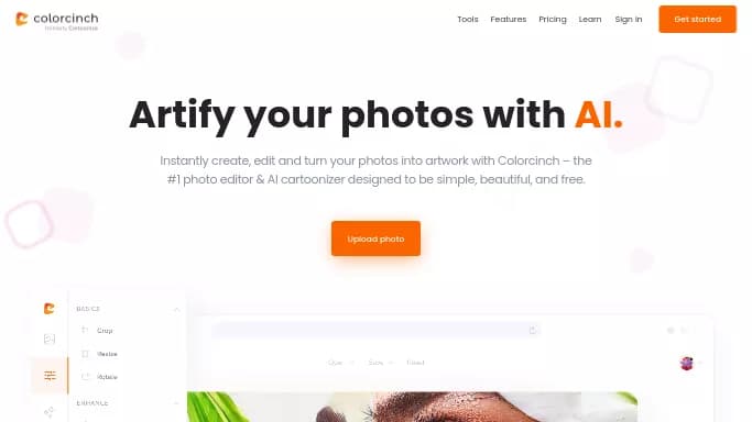 Colorcinch — платная нейросеть для создания изображений, для редактирования изображений. Бесплатная версия с ограниченным функционалом, есть платные тарифы.