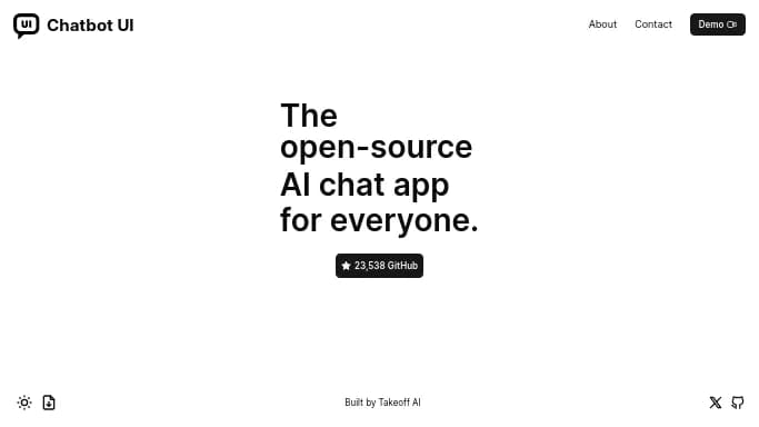Chatbot UI — бесплатная нейросеть — чат-бот, , модели LLM.