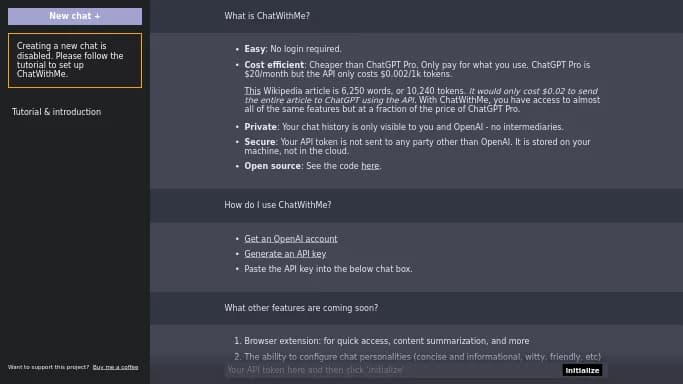 ChatWithMe — бесплатная нейросеть .