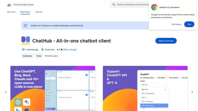 ChatHub — бесплатная нейросеть — чат-бот, , модели LLM.