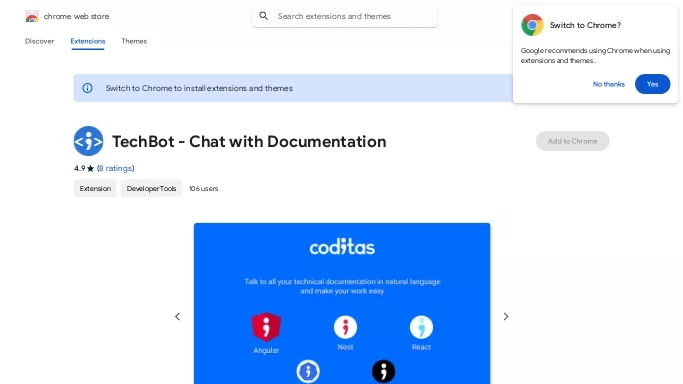 TechBot — бесплатная нейросеть — чат-бот.