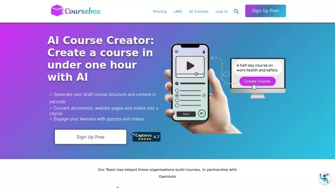 Coursebox — бесплатная нейросеть для помощи в образовании. Бесплатная версия с ограниченным функционалом, есть платные тарифы.