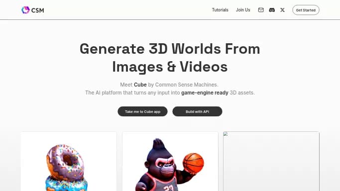 CSM — платная нейросеть для 3D и анимации, для разработки программного обеспечения. Бесплатная версия с ограниченным функционалом, есть платные тарифы.