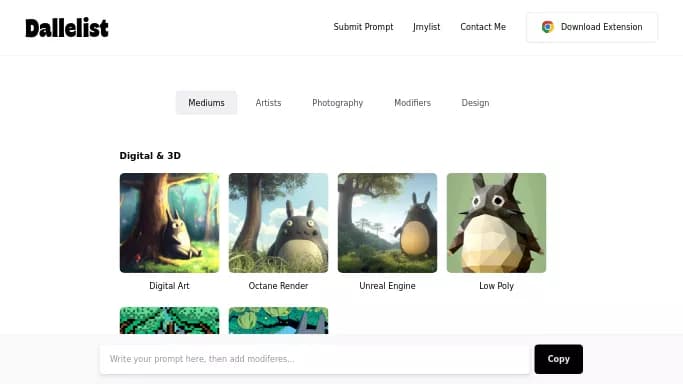 Dallelist — бесплатная нейросеть .