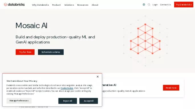 Mosaic AI by Databricks — платная нейросеть для анализа данных, для разработки программного обеспечения, , модели LLM.