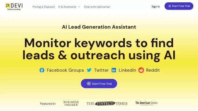 Devi — бесплатная нейросеть для SMM. Бесплатная версия с ограниченным функционалом, есть платные тарифы.