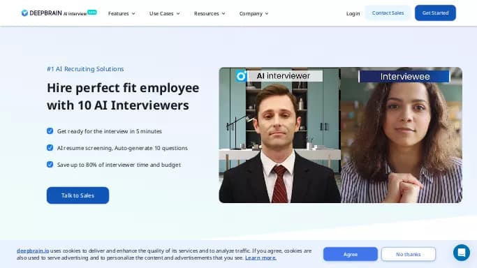 Deepbrain — платная нейросеть помогающие в управлении персоналом. Бесплатная версия с ограниченным функционалом, есть платные тарифы.