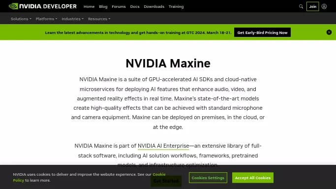 Nvidia Maxine — платная нейросеть для разработки программного обеспечения, для редактирования видео.