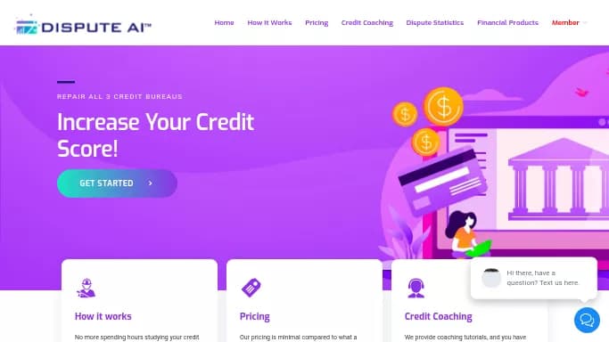Dispute AI — бесплатная нейросеть для работы с финансами. Бесплатная версия с ограниченным функционалом, есть платные тарифы.