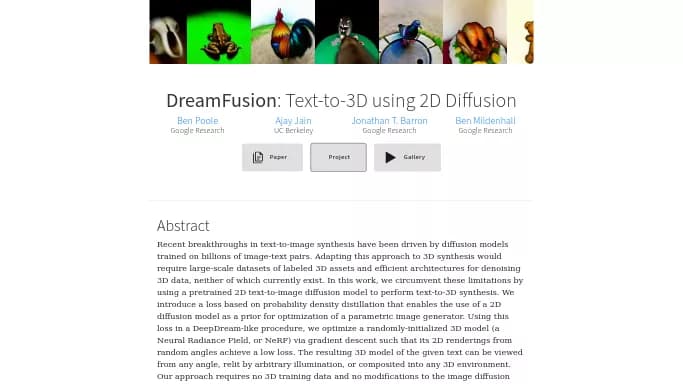 DreamFusion 3D — бесплатная нейросеть для 3D и анимации, Open Source.