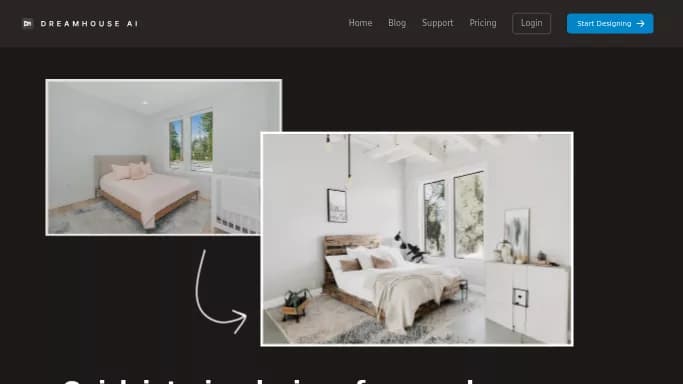 Dreamhouse AI — бесплатная нейросеть в сфере недвижимости и архитектуры. Бесплатная версия с ограниченным функционалом, есть платные тарифы.