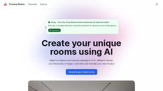 DreamyRooms — платная нейросеть для дизайна.