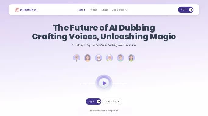 Dubdub.ai — бесплатная нейросеть для создания видео, для перевода, для помощи в образовании. Бесплатная версия с ограниченным функционалом, есть платные тарифы.