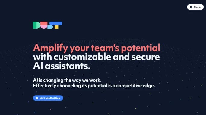 Dust — бесплатная нейросеть для no Code/Low Code разработки.