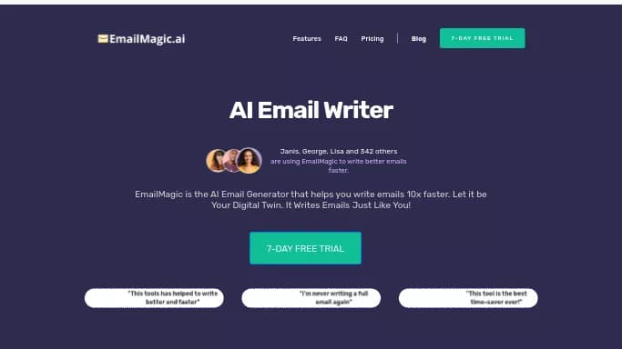 EmailMagic AI — бесплатная нейросеть для работы с электронной почтой. Бесплатная версия с ограниченным функционалом, есть платные тарифы.